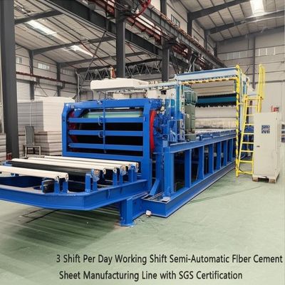 3 Shift Per Day Working Shift Semi-Automatic Fiber Cement Sheet Manufacturing Line with SGS Certification