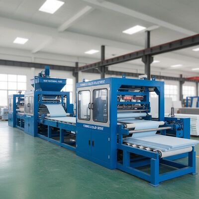 Blauwe mgo-platenmachine voor de vervaardiging van magnesiumoxideplaten voor bouwmaterialen