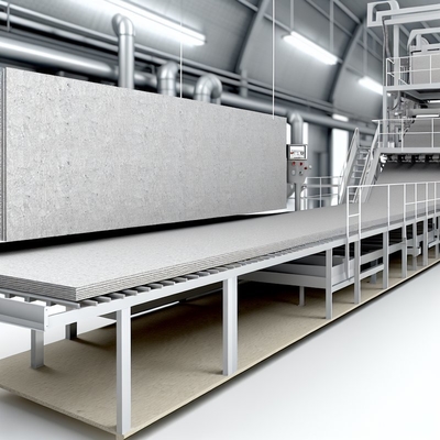 1.2-1.6g/cm3 Dichtheid Vezelcementplaat Productielijn Lage Wateropname voor Industrieel Gebruik