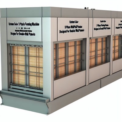 Maatwerk Kleur 3-Fase Wandpaneel Vormmachine voor Dubbele Wandpanelen