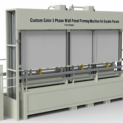 Maatwerk Kleur 3-Fase Wandpaneel Vormmachine voor Dubbele Wandpanelen